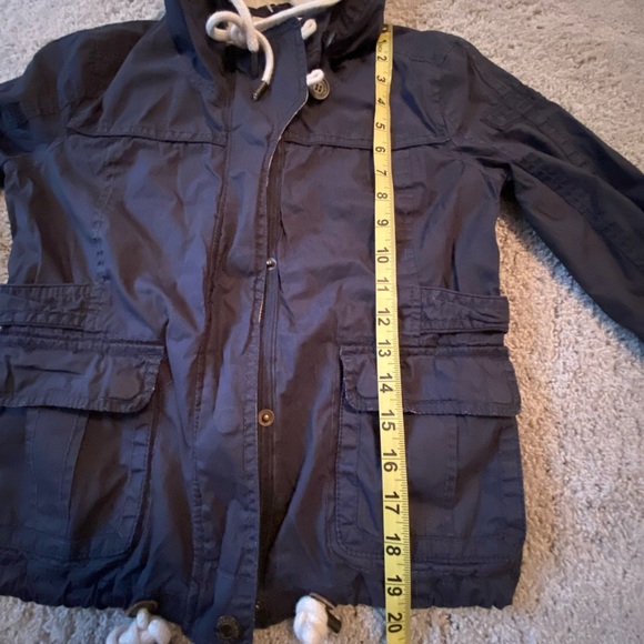 Abercrombie & Fitch Cotton Navy Hooded Vintage Utility Jacket Size XS - Picture 9 of 10